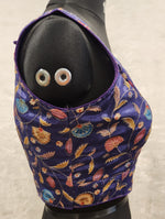 Thumbnail for Kia Fashions Purple - Eggplant Sequins & Zari Embroidered Readymade Blouse - Distacart