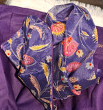 Thumbnail for Kia Fashions Purple - Eggplant Sequins & Zari Embroidered Readymade Blouse - Distacart