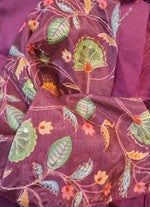 Thumbnail for Kia Fashions Wine Sequins & Zari Embroidered Readymade Blouse - Distacart