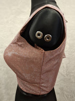Thumbnail for Kia Fashions Dusty Pink Dual Tone Glitter Fabric Readymade Blouse - Distacart