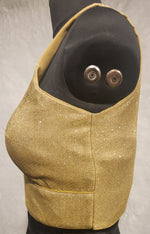 Thumbnail for Kia Fashions Gold Lustre Dual Tone Glitter Fabric Readymade Blouse - Distacart