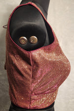 Thumbnail for Kia Fashions Maroon Golden Dual Tone Glitter Fabric Readymade Blouse - Distacart
