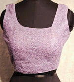Thumbnail for Kia Fashions Lilac All Over Silver Sequins Readymade Blouse - Distacart