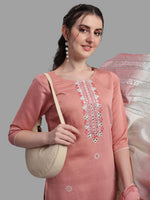 Thumbnail for Embroidered Kurta With Pant & Dupatta Set, Multicolor - Hiral Fashion - Distacart