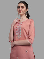 Thumbnail for Embroidered Kurta With Pant & Dupatta Set, Multicolor - Hiral Fashion - Distacart