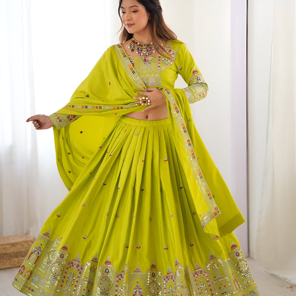 Lehenga Mart Designer Bollywood Style Wedding Wear Lehenga Choli - Neon - Distacart