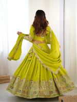 Thumbnail for Lehenga Mart Designer Bollywood Style Wedding Wear Lehenga Choli - Neon - Distacart
