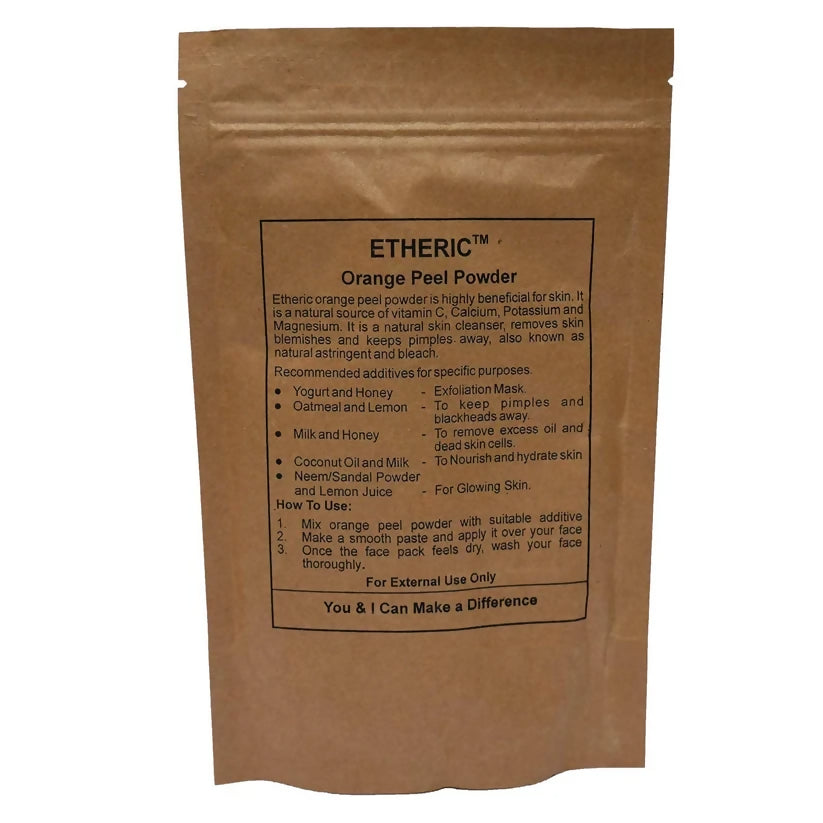 Etheric Orange Peel Powder – Natural Skin Brightening & Acne Care Face Pack - Dista