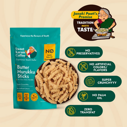 Sweet Karam Coffee Butter Murukku (Benne Murukku) - Distacart