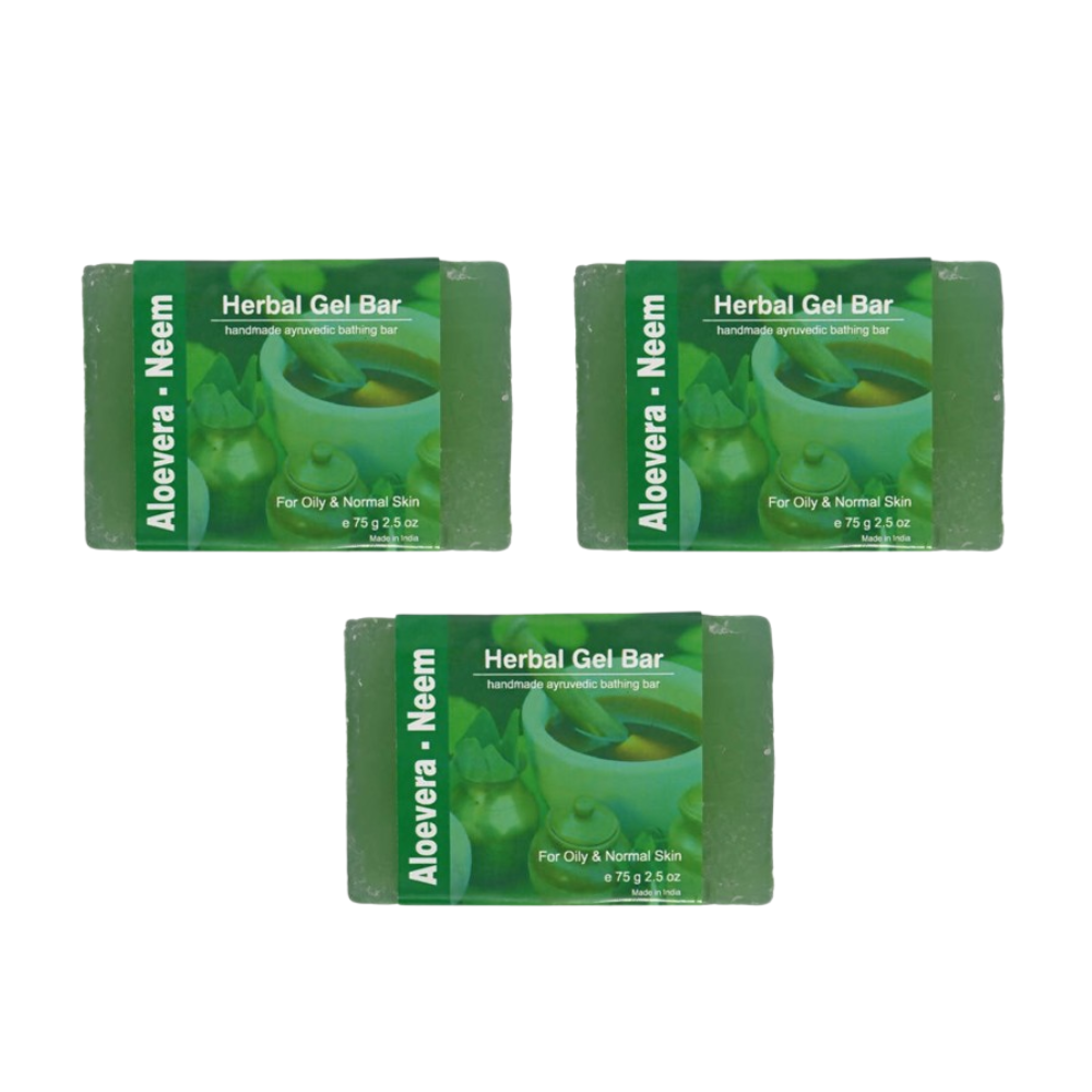Jain Aloe Vera Neem Herbal Gel Bar