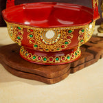 Thumbnail for Sri Rudra Decorative Steel Pooja Basket (SR 00717) - Distacart