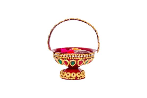 Sri Rudra Decorative Kumkum Haldi Pooja Basket – Small - Distacart
