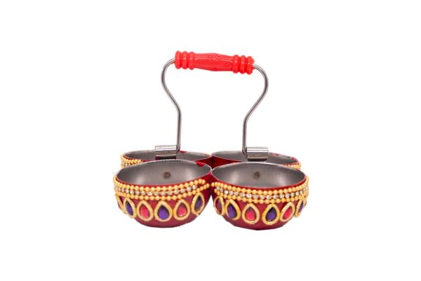 Sri Rudra Decorative Steel Chaumukha Stand - Distacart