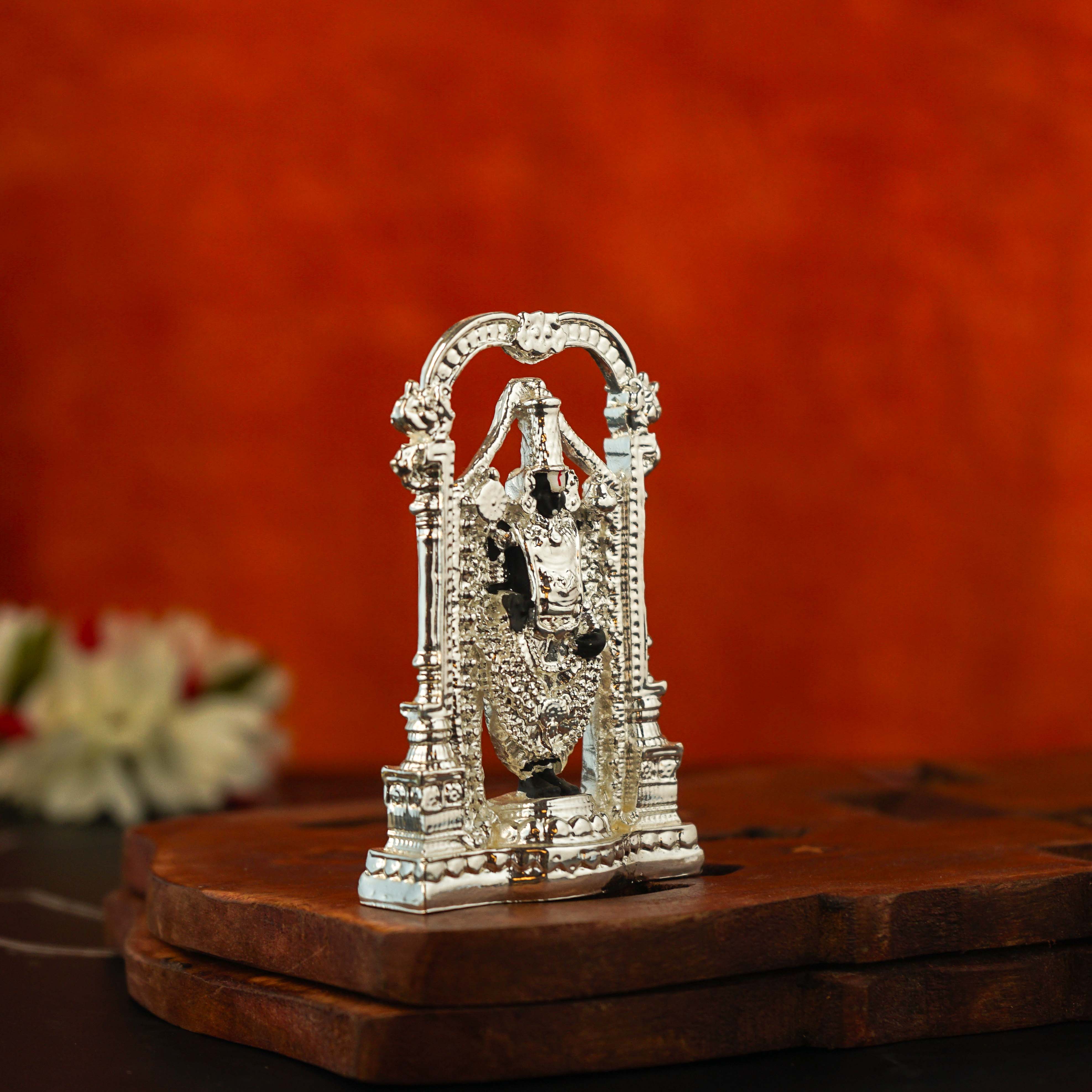 Sri Rudra Arch Balaji Small 3 Inch Silver Plated SR03175 - Distacart