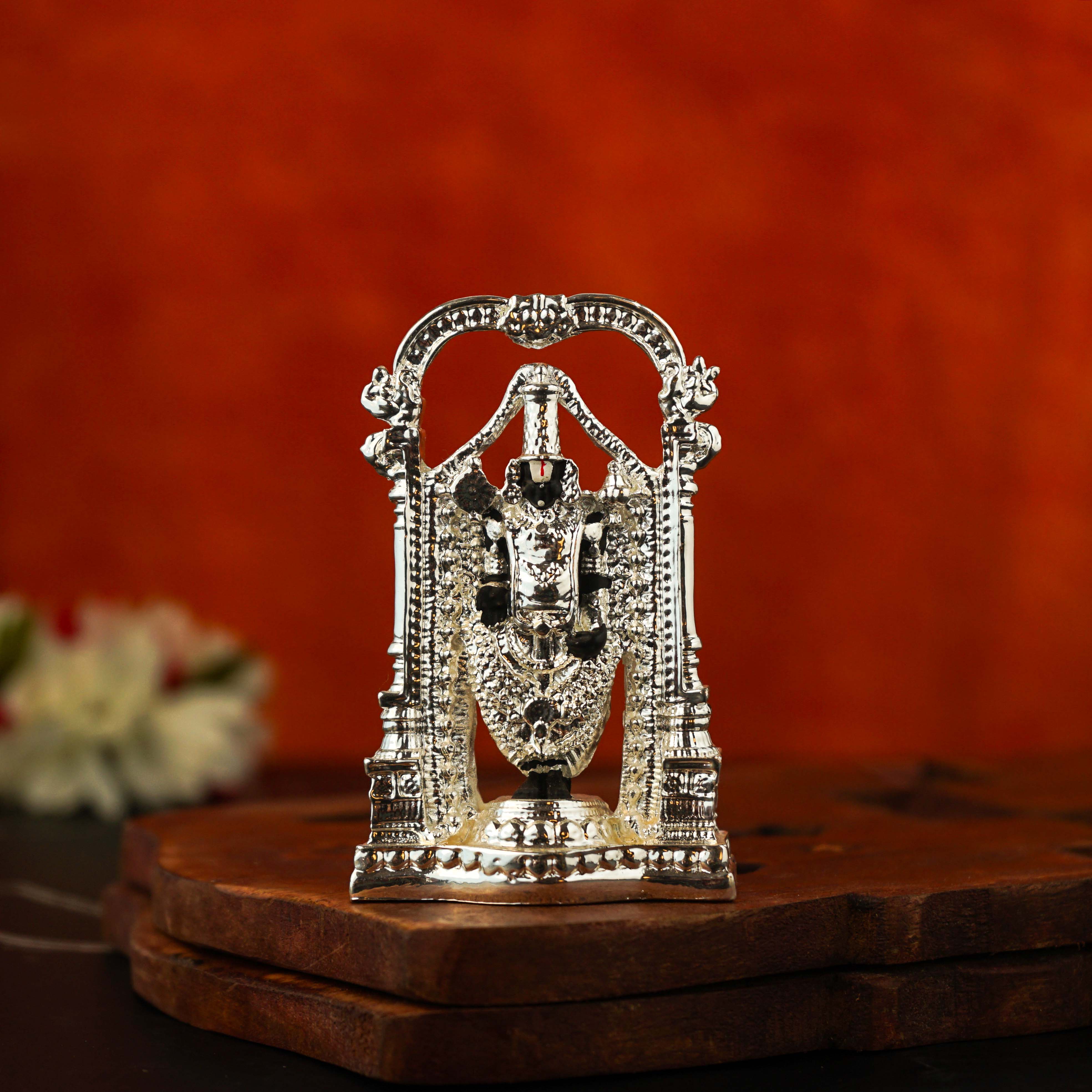 Sri Rudra Arch Balaji Small 3 Inch Silver Plated SR03175 - Distacart