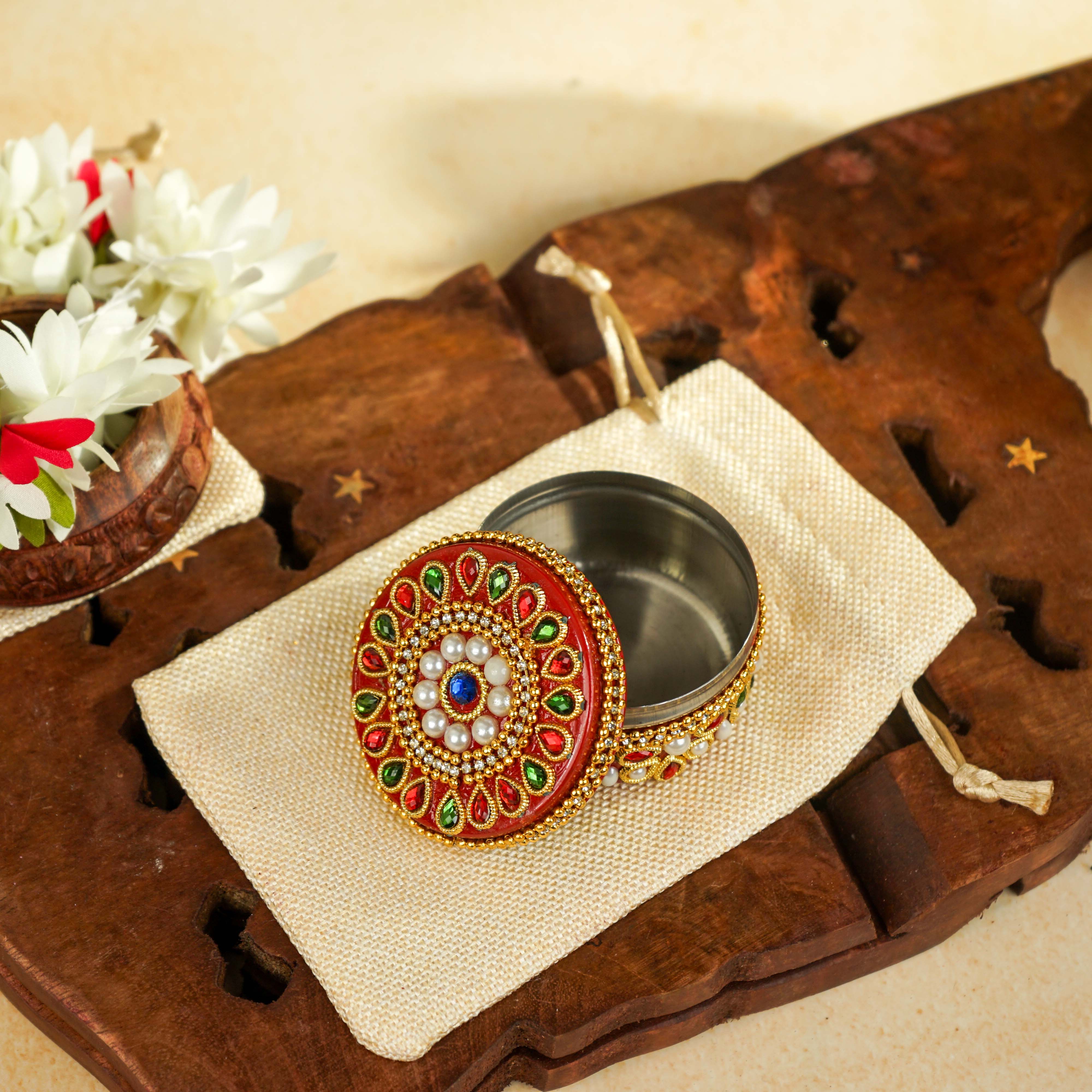 Sri Rudra Decorative Jewellery Box Mini (SR 01713) - Distacart