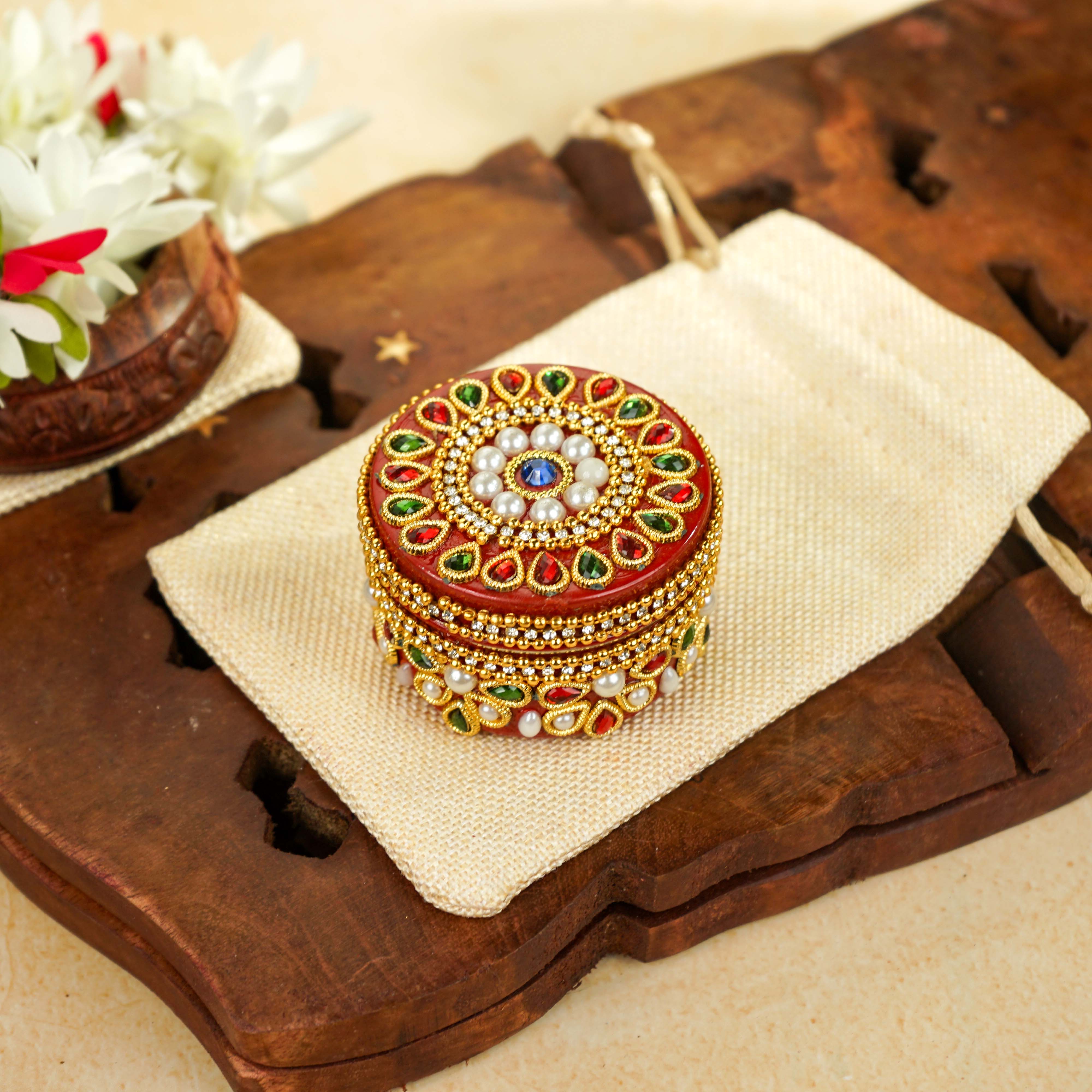 Sri Rudra Decorative Jewellery Box Mini (SR 01713) - Distacart