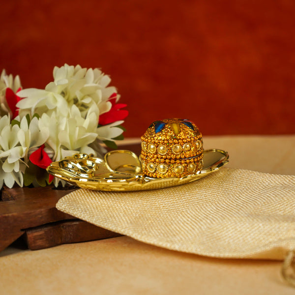 Sri Rudra Decorative Kumkum Haldi Tray (SR 01406) - Distacart