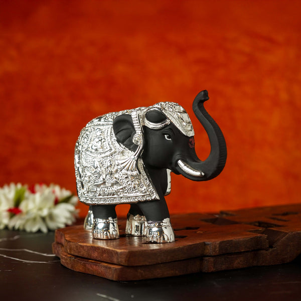Sri Rudra Elephant 4.5 Inch Silver Plated Mix SR03170 - Distacart