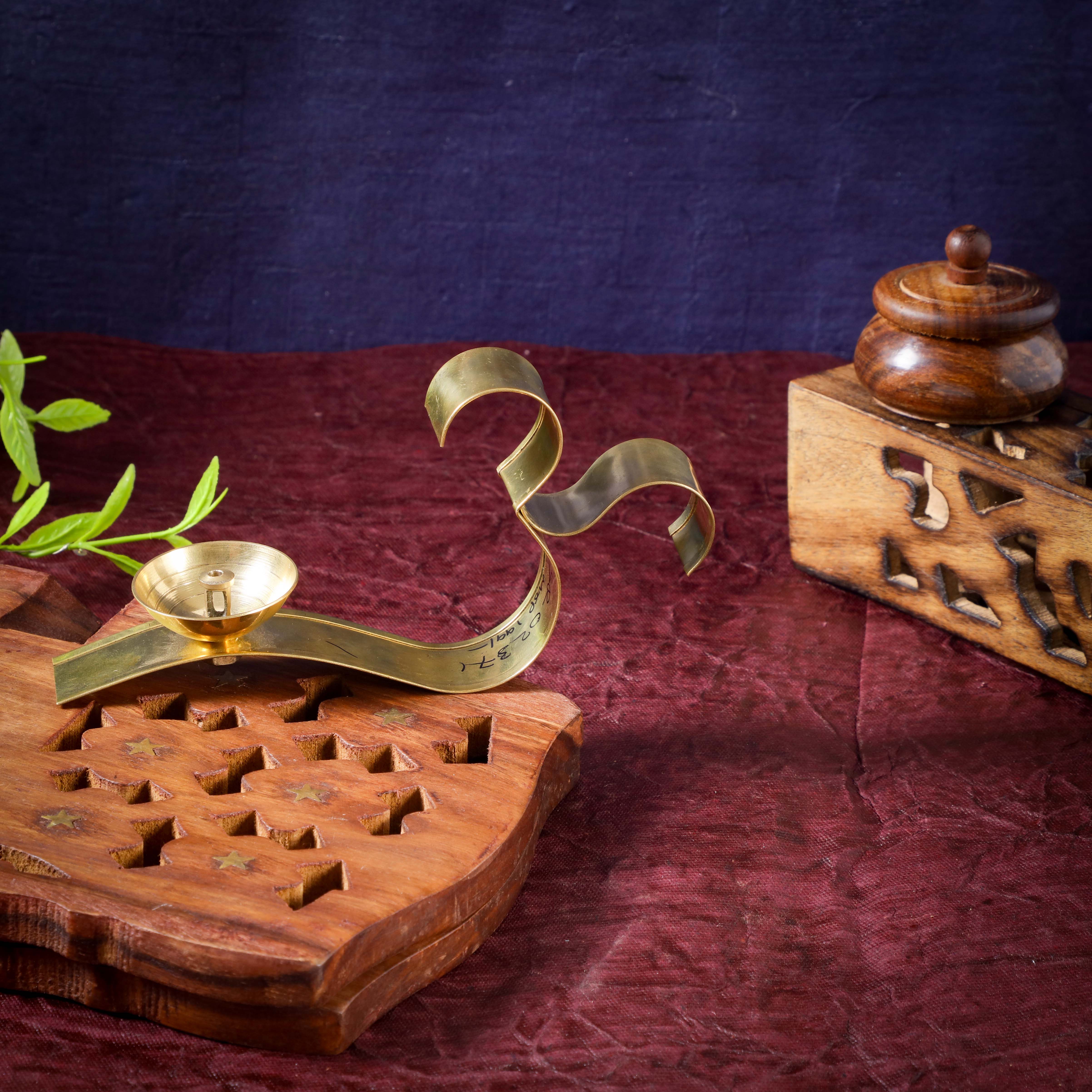 Sri Rudra Om Brass Diya (SR 02371) - Distacart