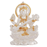 Thumbnail for Estele Gold-Polished Goddess of Knowledge Sarasavti Ma Idol for Pooja & Car decor