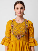 Thumbnail for Hand Embroidered Kurta With Sharara And Dupatta Set, Multicolor - Hiral Fashion - Distacart