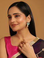 Thumbnail for Nuyug 22K Gold Plated Black Paisley Earrings