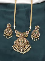 Thumbnail for Jewel City Elegant Peacock Temple Jewelry Set – Premium Antique Finish with Pearl Drops
