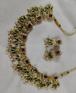 Thumbnail for Jewel City Tradition Multi Color Neckalse Set Paired With Earing For Girls And Women