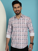 Thumbnail for Indian Needle Men's Cotton Blend Checked Casual Shirt - Light-Brown - Distacart