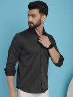 Thumbnail for Indian Needle Men's Woven Design Casual Shirt - Charcoal - Distacart