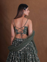 Thumbnail for Lehenga Mart Designer Wedding Lehenga Choli For Women - Green - Distacart