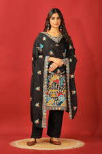 Thumbnail for Teeya Creation Black Color Chinnon Silk Heavy Embroidery Work Fully Stitched Salwar Suit - Distacart
