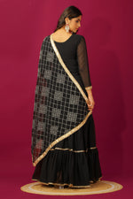 Thumbnail for Teeya Creation Black Color Faux Georgette Heavy Embroidery Work Fully Stitched Sharara Suit - Distacart