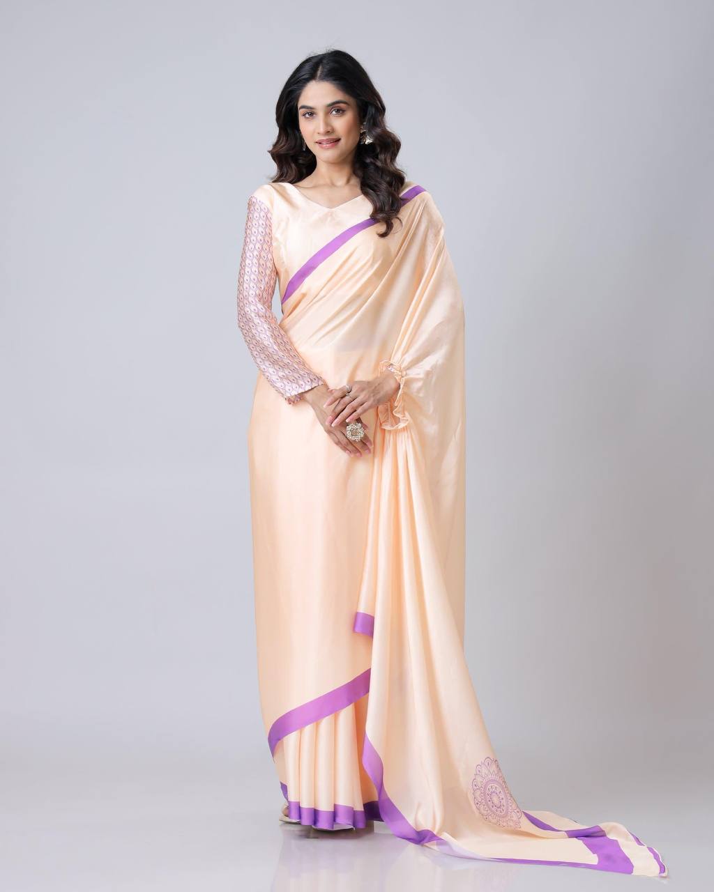 Teeya Creation each Color Japan Satin Silk Digital Print Ready To Wear Saree - Distacart