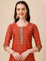 Thumbnail for Floral Printed Kurta With Pant And Dupatta Set, Multicolor - Hiral Fashion - Distacart