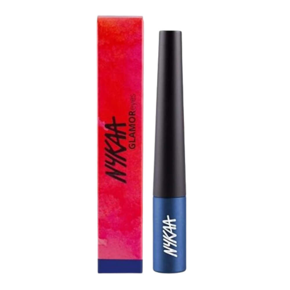 Nykaa Glamoreyes Waterproof & Smudgeproof Coloured Natural Liquid Eyeliner - Blue - Dista