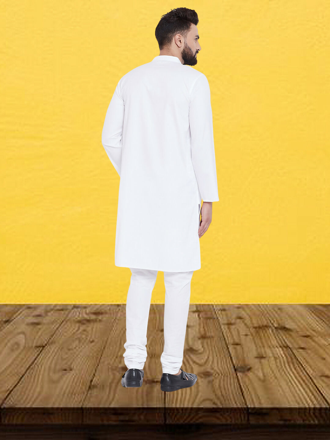 Even Apparels Men's Pure Cotton Self Design White Kurta - Distacart