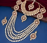 Thumbnail for Jewel City Traditional Kundan & Pearl Long Necklace Set Bridal Ethnic Choker Jewelry Set Handcrafted Indian Wedding Jewelry