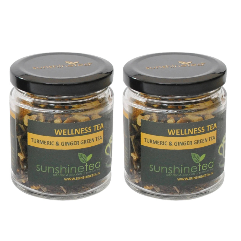 Sunshine Tea Turmeric & Ginger Green Tea - Distacart