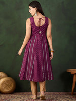 Thumbnail for Sangria Woven Design Anarkali Kurta