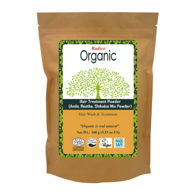 Radico Organic Amla Reetha Shikakai Mix Hair Treatment Powder - Distacart