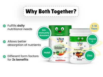 Little Joys Multivitamin Gummies & Nutrimix Immunity Boosting Kit 7+ Years - Strawberry - Distacart
