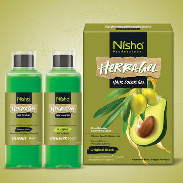 Nisha Care Hair & Beard Colour Gel-Original Black - Distacart