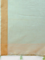 Thumbnail for Astita Elegant Sky Blue Organza Saree with Zari Border | Lightweight Transparent Saree with Blouse Piece for Festive & Daily Wear - Distacart