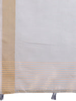 Thumbnail for Astita Elegant Grey Organza Saree with Zari Border | Lightweight Transparent Saree with Blouse Piece for Festive & Daily Wear - Distacart