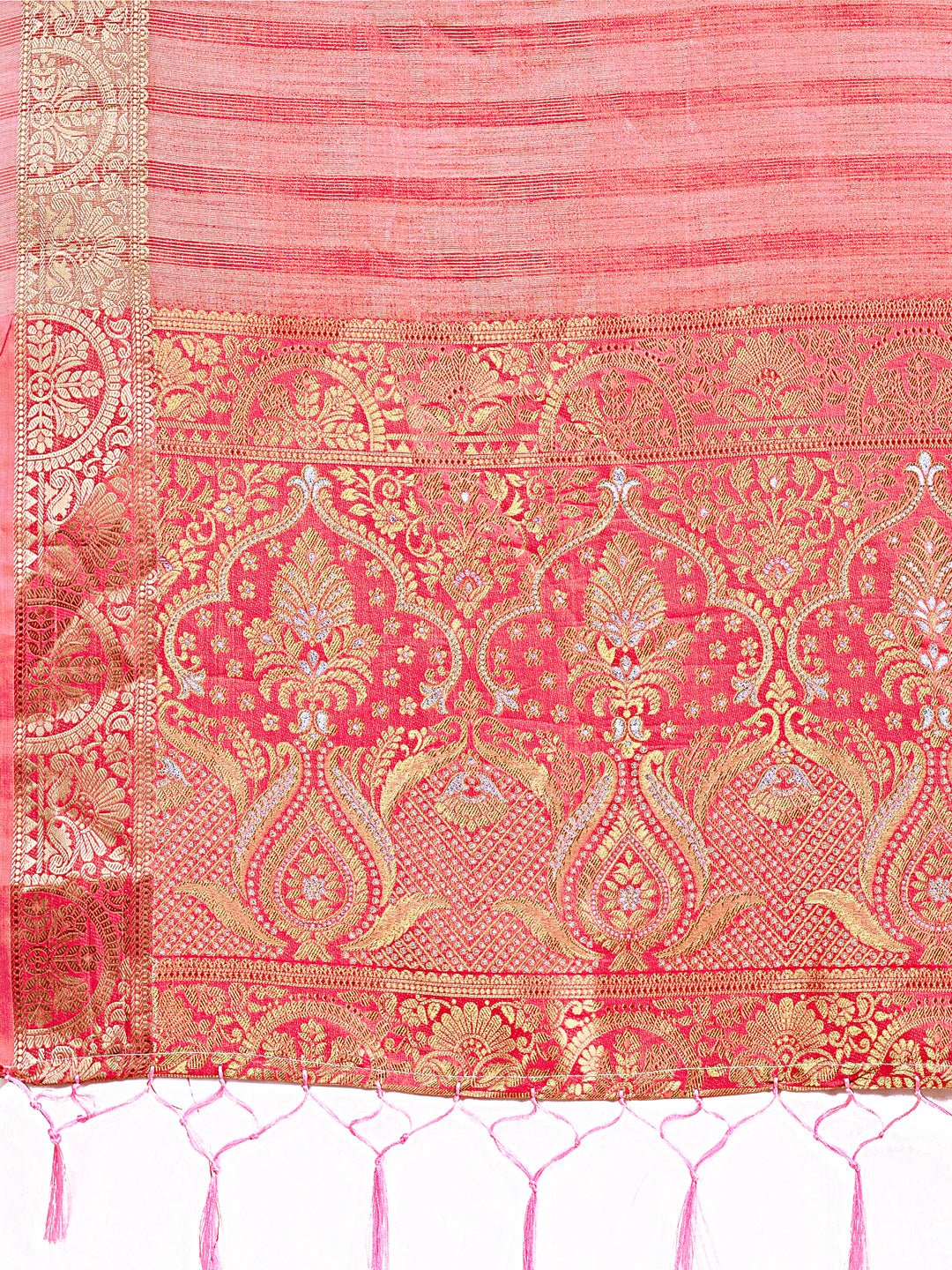 Shree Shyam Fashion Light Peach Organza Saree - Ethereal Sophistication in Every Fold - Distacart
