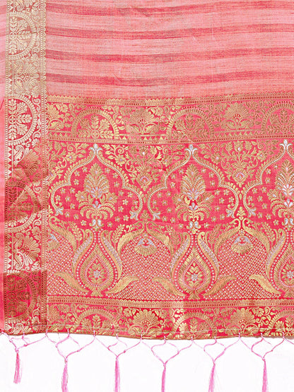 Shree Shyam Fashion Light Peach Organza Saree - Ethereal Sophistication in Every Fold - Distacart