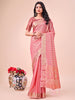 Shree Shyam Fashion Light Peach Organza Saree - Ethereal Sophistication in Every Fold - Distacart