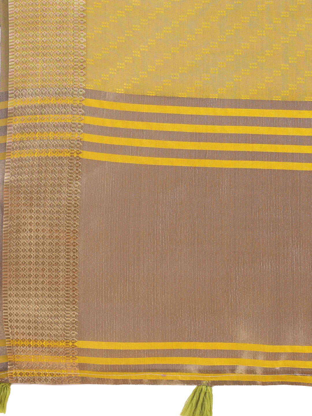 Astita Graceful Mustard Organza Saree with Rich Golden Zari Border | Elegant Party Wear Saree with Blouse Piece - Distacart